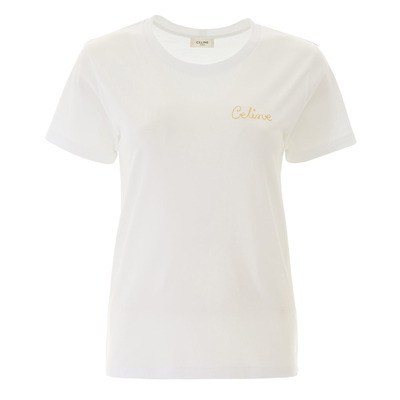 20SS 셀린느 화이트 로고 티셔츠 2X351501F/01OW라운지 에스