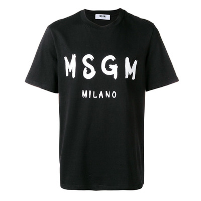 20SS MSGM 블랙 로고 티셔츠 2840MM97/09899라운지 에스