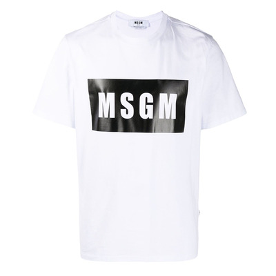 21FW MSGM 화이트 로고 티셔츠 3040MM67/21709801라운지 에스