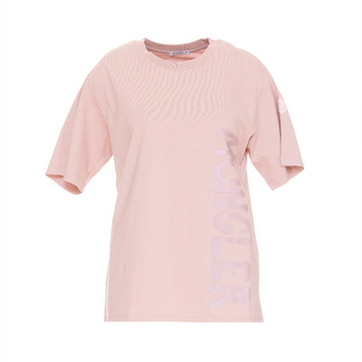 22FW 몽클레어 핑크 로고 티셔츠 8C000 10/829HP51A라운지 에스