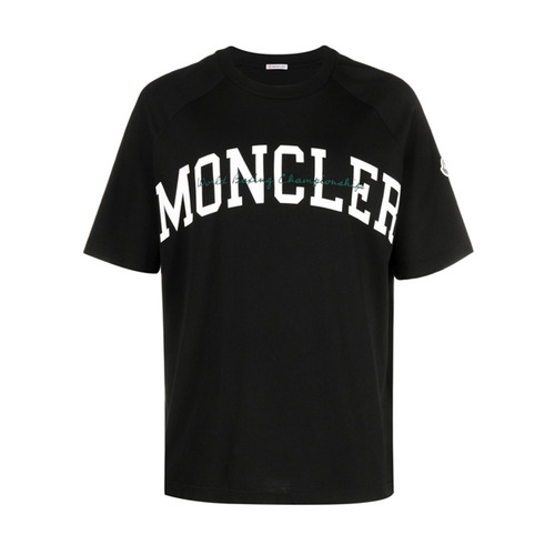 23FW 몽클레어 블랙 로고 티셔츠 8C000 24/8390T999라운지 에스