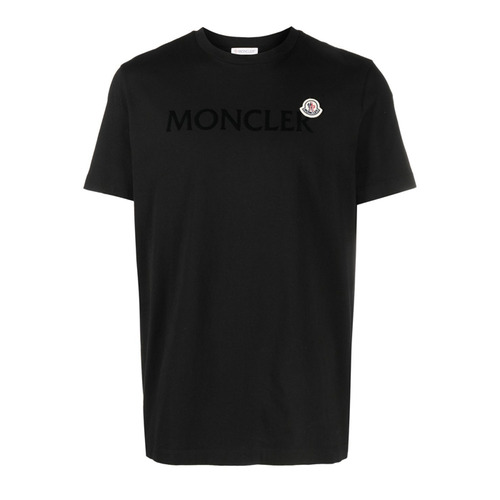 23FW 몽클레어 블랙 로고 티셔츠 8C000 47/8390T999라운지 에스